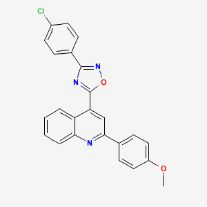 4-[3-(4-Chlorophenyl)-1,2,4-oxadiazol-5-yl]-2-(4-methoxyphenyl)quinoline