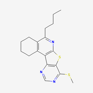 molecular formula C18H21N3S2 B11591241 8-butyl-13-methylsulfanyl-11-thia-9,14,16-triazatetracyclo[8.7.0.02,7.012,17]heptadeca-1,7,9,12,14,16-hexaene 