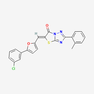 (5Z)-5-{[5-(3-chlorophenyl)furan-2-yl]methylidene}-2-(2-methylphenyl)[1,3]thiazolo[3,2-b][1,2,4]triazol-6(5H)-one