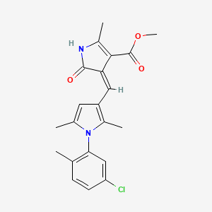 methyl (4Z)-4-{[1-(5-chloro-2-methylphenyl)-2,5-dimethyl-1H-pyrrol-3-yl]methylidene}-2-methyl-5-oxo-4,5-dihydro-1H-pyrrole-3-carboxylate