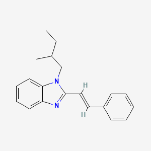 1-(2-methylbutyl)-2-[(E)-2-phenylethenyl]-1H-benzimidazole