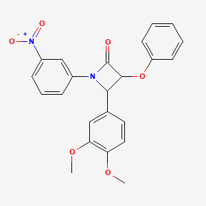 4-(3,4-Dimethoxyphenyl)-1-(3-nitrophenyl)-3-phenoxyazetidin-2-one