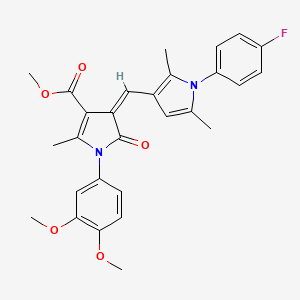 methyl (4Z)-1-(3,4-dimethoxyphenyl)-4-{[1-(4-fluorophenyl)-2,5-dimethyl-1H-pyrrol-3-yl]methylidene}-2-methyl-5-oxo-4,5-dihydro-1H-pyrrole-3-carboxylate