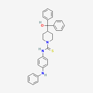 4-[hydroxy(diphenyl)methyl]-N-[4-(phenylamino)phenyl]piperidine-1-carbothioamide