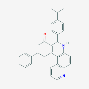 11-phenyl-8-[4-(propan-2-yl)phenyl]-8,10,11,12-tetrahydrobenzo[a][4,7]phenanthrolin-9(7H)-one