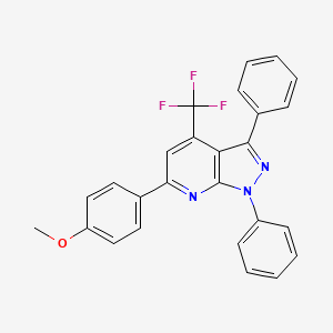 6-(4-methoxyphenyl)-1,3-diphenyl-4-(trifluoromethyl)-1H-pyrazolo[3,4-b]pyridine