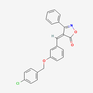 (4Z)-4-{3-[(4-chlorobenzyl)oxy]benzylidene}-3-phenyl-1,2-oxazol-5(4H)-one