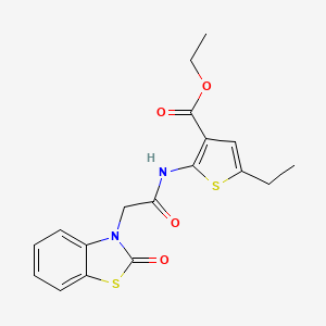 ethyl 5-ethyl-2-{[(2-oxo-1,3-benzothiazol-3(2H)-yl)acetyl]amino}thiophene-3-carboxylate