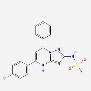 N-[5-(4-chlorophenyl)-7-(4-methylphenyl)-4,7-dihydro[1,2,4]triazolo[1,5-a]pyrimidin-2-yl]methanesulfonamide