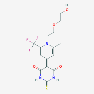 5-{1-[2-(2-hydroxyethoxy)ethyl]-2-methyl-6-(trifluoromethyl)pyridin-4(1H)-ylidene}-2-thioxodihydropyrimidine-4,6(1H,5H)-dione