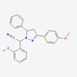 (2-hydroxyphenyl)[3-(4-methoxyphenyl)-5-phenyl-4,5-dihydro-1H-pyrazol-1-yl]acetonitrile