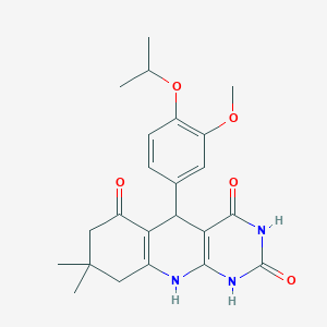 5-(4-isopropoxy-3-methoxyphenyl)-8,8-dimethyl-7,8,9,10-tetrahydropyrimido[4,5-b]quinoline-2,4,6(1H,3H,5H)-trione