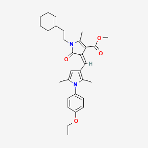 methyl (4Z)-1-[2-(cyclohex-1-en-1-yl)ethyl]-4-{[1-(4-ethoxyphenyl)-2,5-dimethyl-1H-pyrrol-3-yl]methylidene}-2-methyl-5-oxo-4,5-dihydro-1H-pyrrole-3-carboxylate