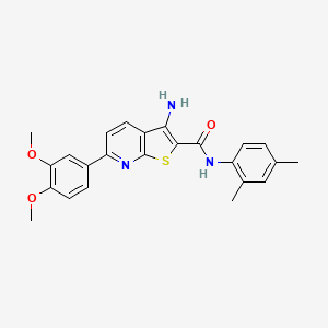 molecular formula C24H23N3O3S B11591478 3-amino-6-(3,4-dimethoxyphenyl)-N-(2,4-dimethylphenyl)thieno[2,3-b]pyridine-2-carboxamide 