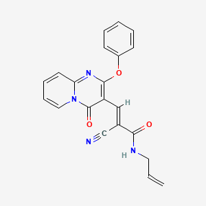 (2E)-2-Cyano-3-{4-oxo-2-phenoxy-4H-pyrido[1,2-A]pyrimidin-3-YL}-N-(prop-2-EN-1-YL)prop-2-enamide