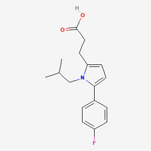 3-[5-(4-fluorophenyl)-1-(2-methylpropyl)-1H-pyrrol-2-yl]propanoic acid