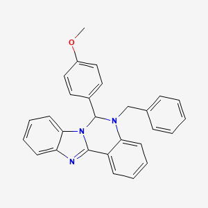 5-Benzyl-6-(4-methoxyphenyl)-5,6-dihydrobenzimidazo[1,2-c]quinazoline