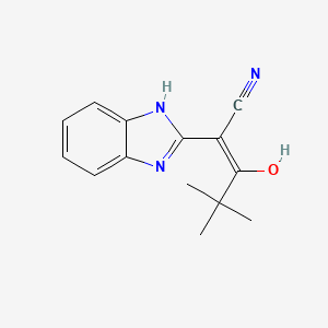 2-(1,3-dihydro-2H-benzimidazol-2-ylidene)-4,4-dimethyl-3-oxopentanenitrile