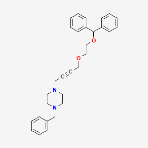 molecular formula C30H34N2O2 B11591520 1-Benzyl-4-{4-[2-(diphenylmethoxy)ethoxy]but-2-yn-1-yl}piperazine 