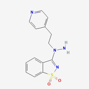 3-{1-[2-(Pyridin-4-yl)ethyl]hydrazinyl}-1,2-benzothiazole 1,1-dioxide