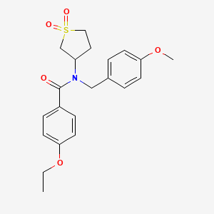 molecular formula C21H25NO5S B11591528 N-(1,1-dioxidotetrahydrothiophen-3-yl)-4-ethoxy-N-(4-methoxybenzyl)benzamide 