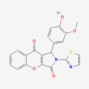 1-(4-Hydroxy-3-methoxyphenyl)-2-(1,3-thiazol-2-yl)-1,2-dihydrochromeno[2,3-c]pyrrole-3,9-dione