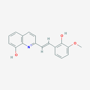 molecular formula C18H15NO3 B11591570 2-(2-Hydroxy-3-methoxystyryl)quinolin-8-ol 