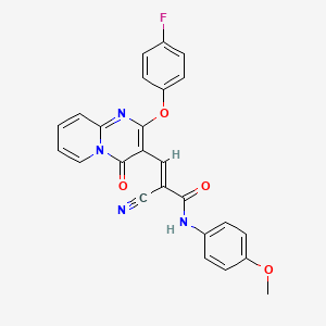 (2E)-2-cyano-3-[2-(4-fluorophenoxy)-4-oxo-4H-pyrido[1,2-a]pyrimidin-3-yl]-N-(4-methoxyphenyl)prop-2-enamide