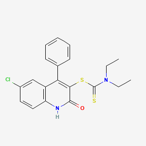 6-Chloro-2-oxo-4-phenyl-1,2-dihydroquinolin-3-yl diethylcarbamodithioate