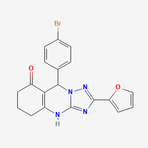 9-(4-bromophenyl)-2-(furan-2-yl)-5,6,7,9-tetrahydro-[1,2,4]triazolo[5,1-b]quinazolin-8(4H)-one