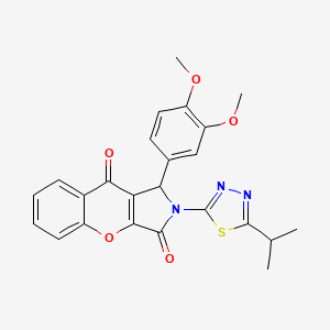 1-(3,4-Dimethoxyphenyl)-2-[5-(propan-2-yl)-1,3,4-thiadiazol-2-yl]-1,2-dihydrochromeno[2,3-c]pyrrole-3,9-dione