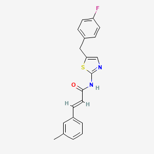 molecular formula C20H17FN2OS B11591690 (2E)-N-[5-(4-fluorobenzyl)-1,3-thiazol-2-yl]-3-(3-methylphenyl)prop-2-enamide 