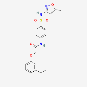 N-{4-[(5-methyl-1,2-oxazol-3-yl)sulfamoyl]phenyl}-2-[3-(propan-2-yl)phenoxy]acetamide