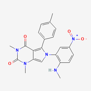 1,3-dimethyl-6-[2-(methylamino)-5-nitrophenyl]-5-(4-methylphenyl)-1H-pyrrolo[3,4-d]pyrimidine-2,4(3H,6H)-dione