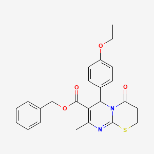 benzyl 6-(4-ethoxyphenyl)-8-methyl-4-oxo-3,4-dihydro-2H,6H-pyrimido[2,1-b][1,3]thiazine-7-carboxylate