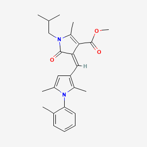 methyl (4Z)-4-{[2,5-dimethyl-1-(2-methylphenyl)-1H-pyrrol-3-yl]methylidene}-2-methyl-1-(2-methylpropyl)-5-oxo-4,5-dihydro-1H-pyrrole-3-carboxylate