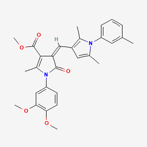 methyl (4Z)-1-(3,4-dimethoxyphenyl)-4-{[2,5-dimethyl-1-(3-methylphenyl)-1H-pyrrol-3-yl]methylidene}-2-methyl-5-oxo-4,5-dihydro-1H-pyrrole-3-carboxylate