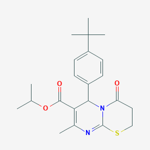 propan-2-yl 6-(4-tert-butylphenyl)-8-methyl-4-oxo-2H,3H,4H,6H-pyrimido[2,1-b][1,3]thiazine-7-carboxylate