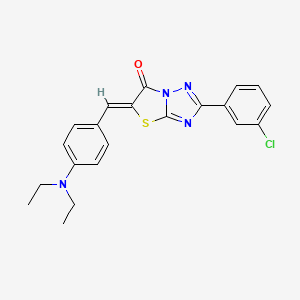 (5Z)-2-(3-chlorophenyl)-5-[4-(diethylamino)benzylidene][1,3]thiazolo[3,2-b][1,2,4]triazol-6(5H)-one