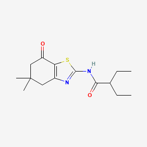 molecular formula C15H22N2O2S B11591831 N-(5,5-dimethyl-7-oxo-4,5,6,7-tetrahydro-1,3-benzothiazol-2-yl)-2-ethylbutanamide 