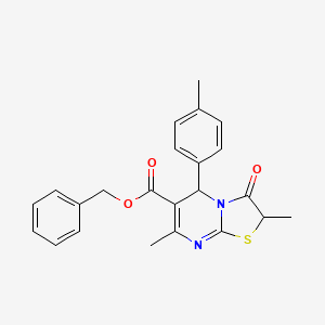 benzyl 2,7-dimethyl-5-(4-methylphenyl)-3-oxo-2,3-dihydro-5H-[1,3]thiazolo[3,2-a]pyrimidine-6-carboxylate