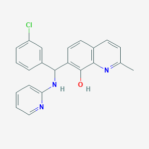 7-[(3-Chlorophenyl)(pyridin-2-ylamino)methyl]-2-methylquinolin-8-ol