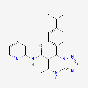 5-methyl-7-[4-(propan-2-yl)phenyl]-N-(pyridin-2-yl)-4,7-dihydro[1,2,4]triazolo[1,5-a]pyrimidine-6-carboxamide