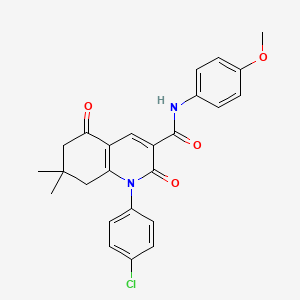 1-(4-chlorophenyl)-N-(4-methoxyphenyl)-7,7-dimethyl-2,5-dioxo-1,2,5,6,7,8-hexahydroquinoline-3-carboxamide