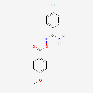 4-chloro-N'-[(4-methoxybenzoyl)oxy]benzenecarboximidamide