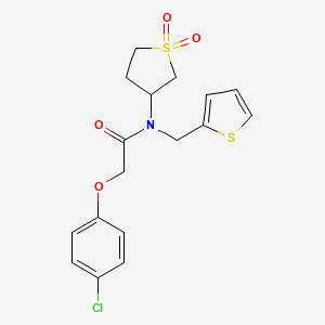 2-(4-chlorophenoxy)-N-(1,1-dioxidotetrahydrothiophen-3-yl)-N-(thiophen-2-ylmethyl)acetamide