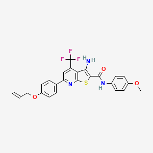 3-amino-N-(4-methoxyphenyl)-6-[4-(prop-2-en-1-yloxy)phenyl]-4-(trifluoromethyl)thieno[2,3-b]pyridine-2-carboxamide