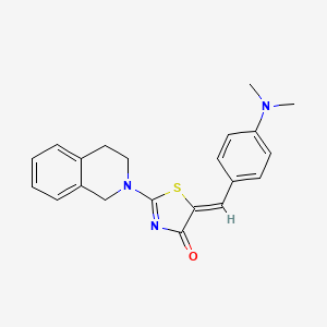 (5Z)-2-(3,4-dihydroisoquinolin-2(1H)-yl)-5-[4-(dimethylamino)benzylidene]-1,3-thiazol-4(5H)-one