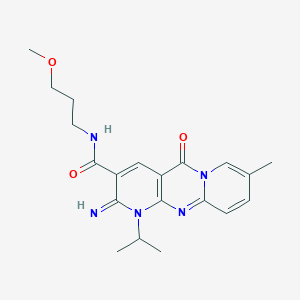 6-imino-N-(3-methoxypropyl)-13-methyl-2-oxo-7-propan-2-yl-1,7,9-triazatricyclo[8.4.0.03,8]tetradeca-3(8),4,9,11,13-pentaene-5-carboxamide