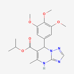 molecular formula C19H24N4O5 B11591978 Propan-2-yl 5-methyl-7-(3,4,5-trimethoxyphenyl)-4,7-dihydro[1,2,4]triazolo[1,5-a]pyrimidine-6-carboxylate 